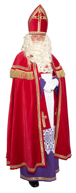 Sinterklaas kostym Bomullssammet 4 delar