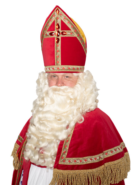 Sinterklaas kostym Bomullssammet 4 delar