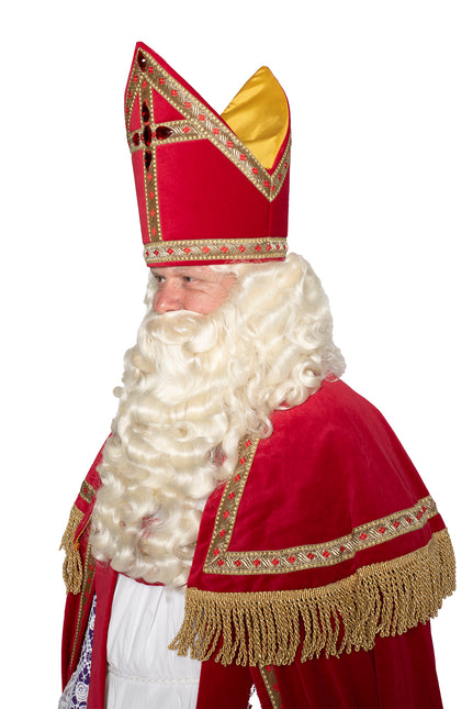 Sinterklaas kostym Bomullssammet 4 delar