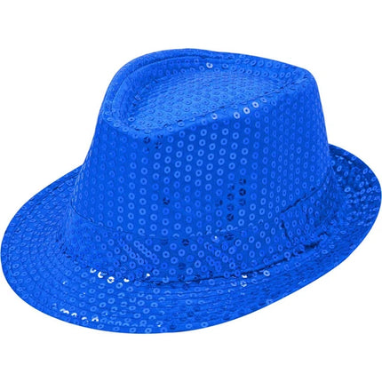 Blå hatt med glitter