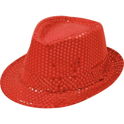 Röd hatt med glitter