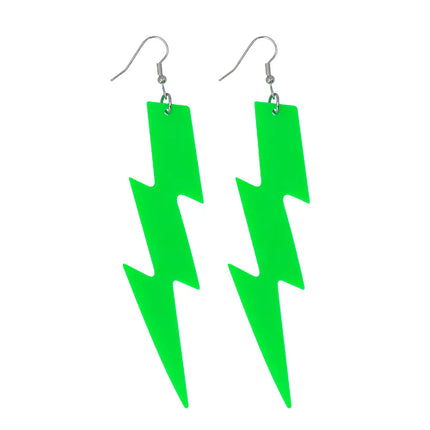 Ett par örhängen, Flash, neongrönt, UV