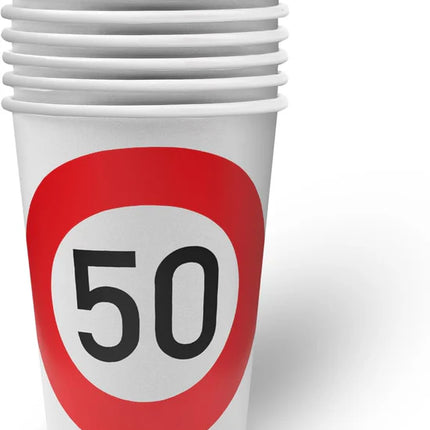 50-årsjubileumsmugg med trafikskylt, 250 ml