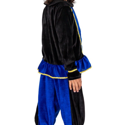 Piet-dräkt för barn, blå/svart