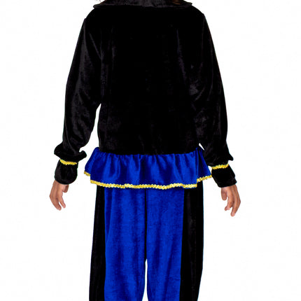 Piet-dräkt för barn, blå/svart