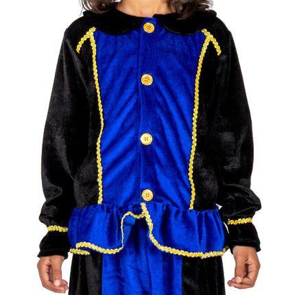 Piet-dräkt för barn, blå/svart