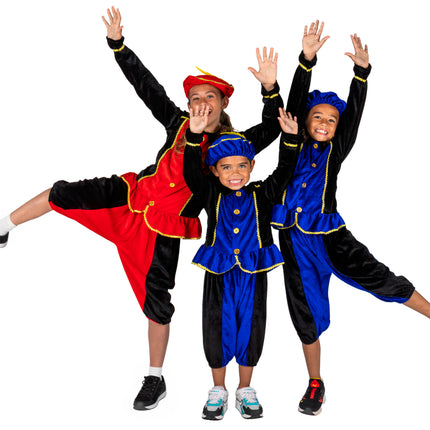 Piet-dräkt för barn, röd/svart