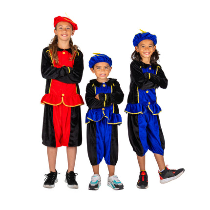 Piet-dräkt för barn, röd/svart