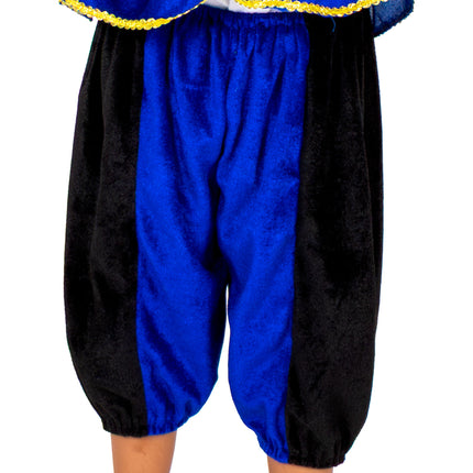 Piet-dräkt för barn, blå/svart
