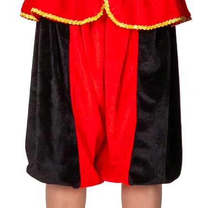 Piet-dräkt för barn, röd/svart