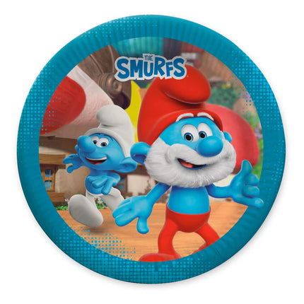 Smurfar-tallrikar 23 cm, 8 st