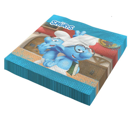 Smurfar-servetter, 33 cm, 20 st