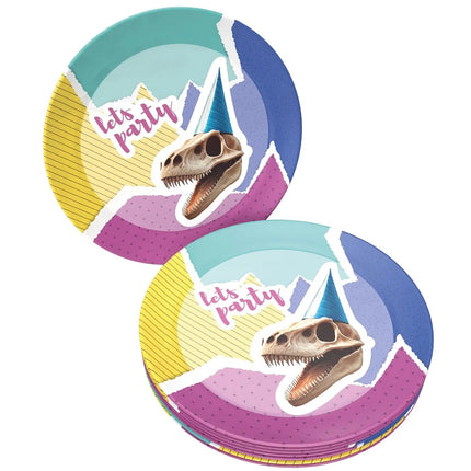 Dinosaurie-tallrikar Lets Party 23 cm, 8 st