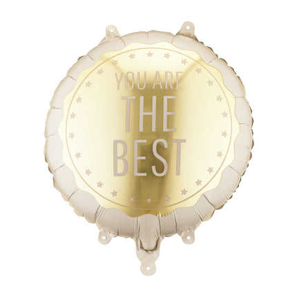 Folieballong rund ''You Are The Best'', 35x35 cm, mix Tom
