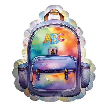 Back To School-ryggsäck i form av en heliumballong, tom, 50 cm