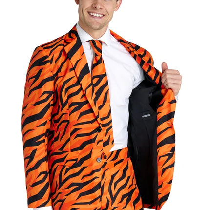Tigerdräkt för herrar, orange, 3-delad