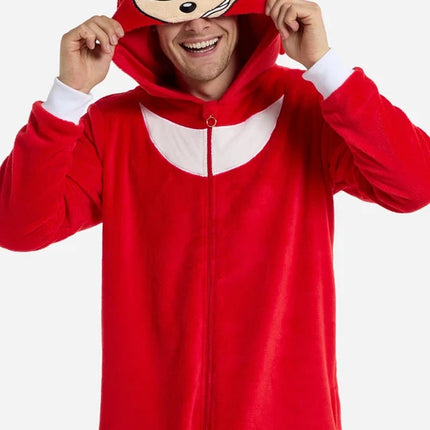 Sonic the Hedgehog Knuckles Onesie Unisex Rood