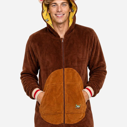 Ape-onesie, unisex, brun