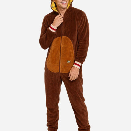 Ape-onesie, unisex, brun
