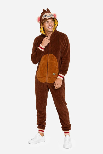 Ape-onesie, unisex, brun