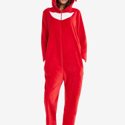 Sonic the Hedgehog Knuckles Onesie Unisex Rood