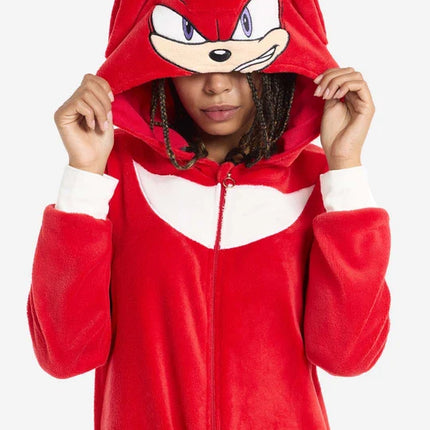 Sonic the Hedgehog Knuckles Onesie Unisex Rood