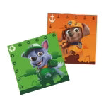 Paw Patrol-servetter, gröna och orange, 33 cm, 20 st