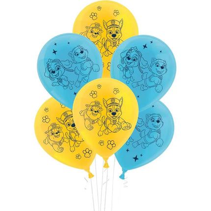 Paw Patrol-ballonger, 25 cm, 10 st