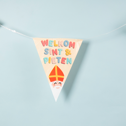 Flagglinje Välkommen Sint & Piet 6m