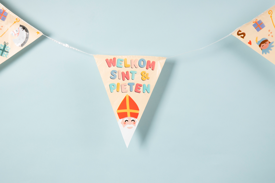 Flagglinje Välkommen Sint & Piet 6m