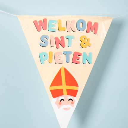 Flagglinje Välkommen Sint & Piet 6m
