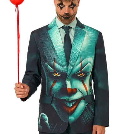 IT Pennywise-kostym för herrar, 3-delad