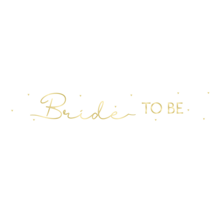 Bride To Be Banner Guld 2,74 m