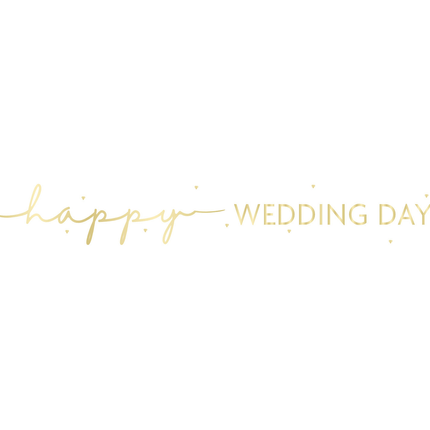 Happy Wedding Day Banner 2,74 m