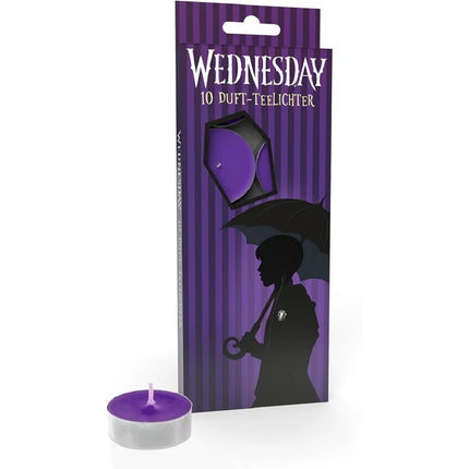 Wednesday-ljus, lila, 10 st