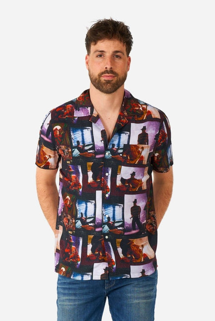 A Nightmare On Elmstreet Overhemd Korte Mouwen Heren OppoSuits van OppoSuits koop je bij Partywinkel