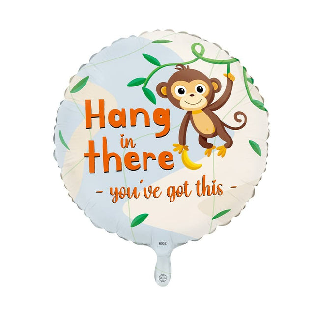 Aap Helium Ballon Hang In There Leeg 45cm van WeFiesta koop je bij Partywinkel