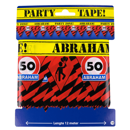 Abraham Afzetlint 50 jaar 12m van Paper Dreams koop je bij Partywinkel