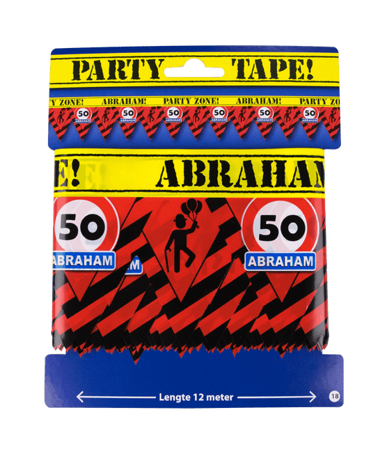 Abraham Afzetlint 50 jaar 12m van Paper Dreams koop je bij Partywinkel