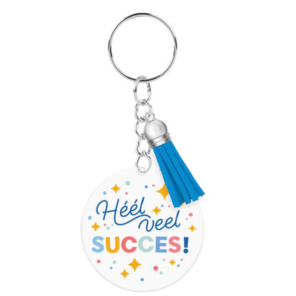 Acryl sleutelhanger Veel succes van Paper Dreams koop je bij Partywinkel
