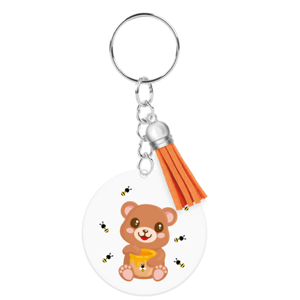 Nyckelring i akryl, björn