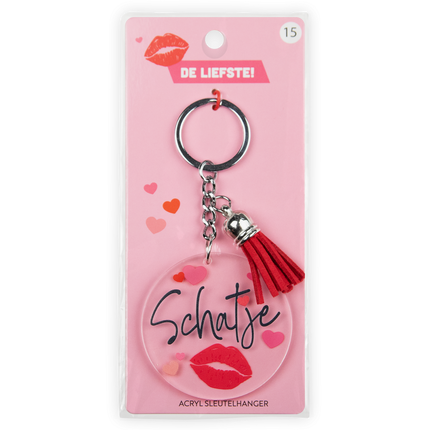 Nyckelring i akryl, ”Schatje”