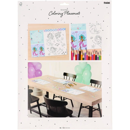 Zeemeermin Placemats 40cm 6st van Folat koop je bij Partywinkel