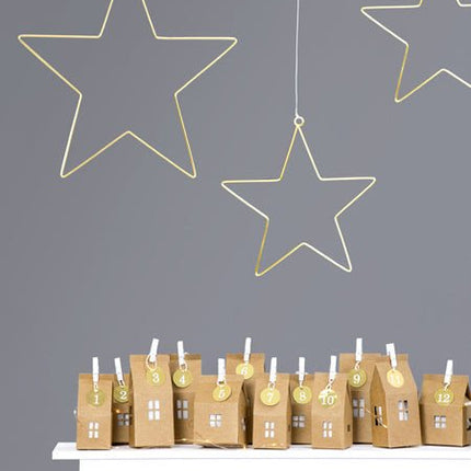 Adventkalender Huisjes van Partydeco koop je bij Partywinkel