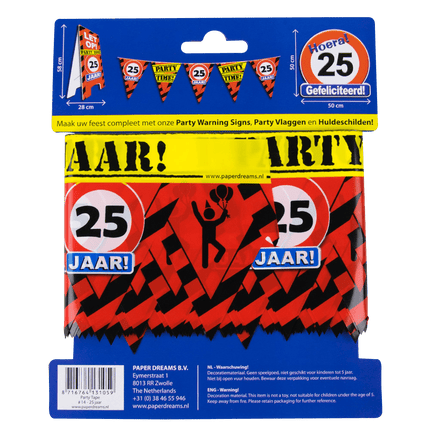 Afzetlint 25 Jaar 12m van Paper Dreams koop je bij Partywinkel