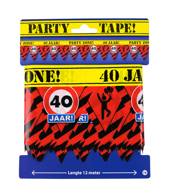 Afzetlint 40 Jaar 12m van Paper Dreams koop je bij Partywinkel