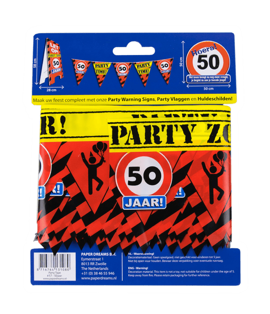 Afzetlint 50 Jaar 12m van Paper Dreams koop je bij Partywinkel