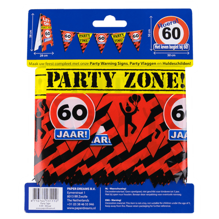 Afzetlint 60 Jaar 12m van Paper Dreams koop je bij Partywinkel
