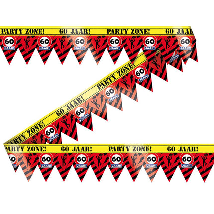 Afzetlint 60 Jaar 12m van Paper Dreams koop je bij Partywinkel
