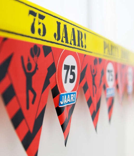 Afzetlint 75 Jaar 12m van Paper Dreams koop je bij Partywinkel